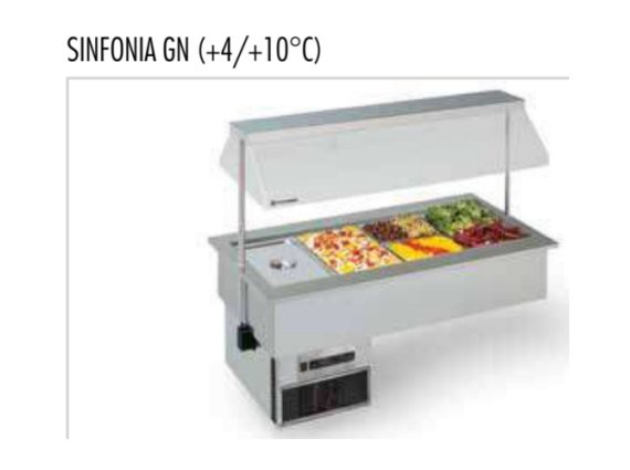 Vetrina refrigerata Drop-in da incasso Sinfonia 3 GN
